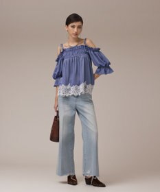 GRACE CONTINENTAL ギャザーフレアトップ