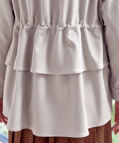 Tiaclasse L 【洗える】バックドロストフリルブルゾン