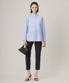 ICB 【洗える】 クリーンブロード バンドカラーシャツ