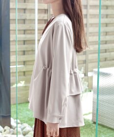 Tiaclasse L 【洗える】バックドロストフリルブルゾン