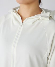 OP／FILA 【ocean pacific】フェイスガード付き バックフリル ラッシュガードパーカー