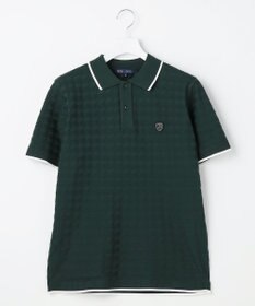23区GOLF 【MEN】フラッグジャガードニットポロシャツ ストレッチ 半袖