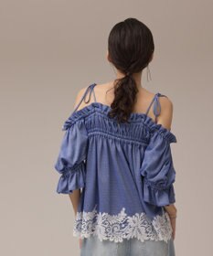 GRACE CONTINENTAL ギャザーフレアトップ