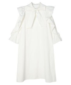 Maison de FLEUR ラッフルボウタイワンピース