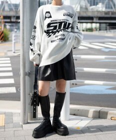 WEGO スポーツグラフィックジャガードニット