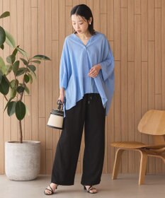 AMERICAN HOLIC 【接触冷感】Ｖネックシアー半袖ＢＩＧシャツ