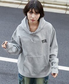 WEGO 【裏起毛/ユニセックス着用ITEM】リラックスフィットグラフィックパーカー