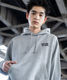 WEGO 【裏起毛/ユニセックス着用ITEM】リラックスフィットグラフィックパーカー