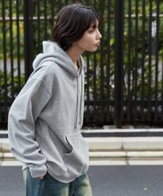 WEGO 【裏起毛/ユニセックス着用ITEM】リラックスフィットグラフィックパーカー