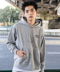 WEGO 【裏起毛/ユニセックス着用ITEM】リラックスフィットグラフィックパーカー