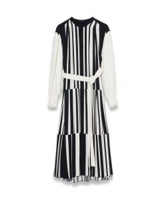 JOSEPH ストライプクレープ　プリーツドレス