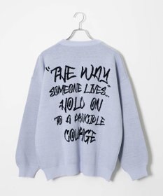 WEGO ハンドライティングジャガードニット