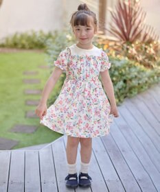 ANY KIDS オン・オフショルダー チューリップ ワンピース