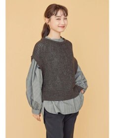 AMERICAN HOLIC ＳＥＴ　ボリュームスリーブシャツ＋ニットベスト