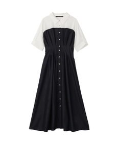 YECCA VECCA ハーフスリーブベアドッキングワンピース