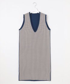 自由区 【リバーシブル・セットアップ対応・洗える】レーヨンストレッチリバーシブルニット ジャンパースカート