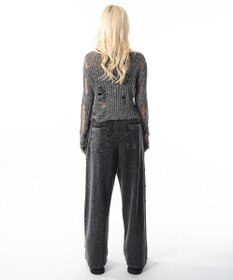 WEGO 【ユニセックス着用ITEM】ブリーチスタッズロゴスウェットパンツ