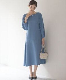 組曲 L ラメジャカード ボートネックワンピース