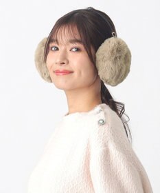 MOONBAT 【FUDGE11月号掲載】PAUL & JOE ACCESSOIRES ネコチャーム付フェイクファーイヤマフ（細アーム）