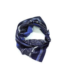 Marca ＜秋の新作＞【Marcaオリジナル】水玉&ベルト 小判 シルクツイル スカーフ