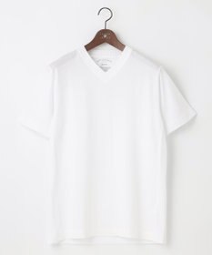 JOSEPH ABBOUD 【オーガニックコットン使用】JOE COTTONサッカーVネック Tシャツ