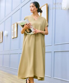 BEIGE， VIRGILE / Vネックリラックスワンピース