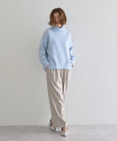 YECCA VECCA 裏起毛サテンリラックスパンツ