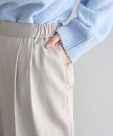 YECCA VECCA 裏起毛サテンリラックスパンツ