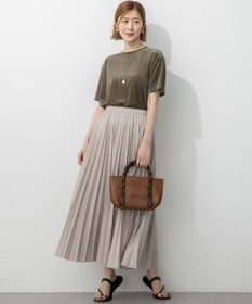 23区 【洗える】シアーベロア リラックス Tシャツ