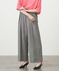 ATON WOOL LINEN SHARKSKIN | ワイドパンツ