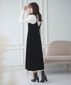 Feroux 【2WAY】パールストラップベロア ジャンスカ