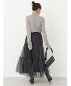 earth music&ecology 起毛レースハイネックインナー