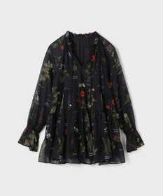 GRACE CONTINENTAL ボタニカルプリントチュニックトップ