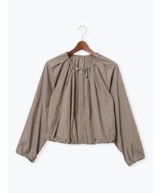 Te chichi ノーカラーギャザージップブルゾン