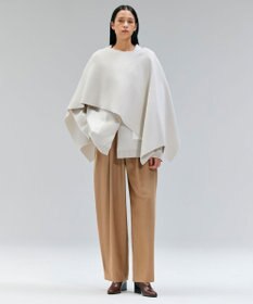 BEIGE， CHICORA / プルオーバーウールニットケープ