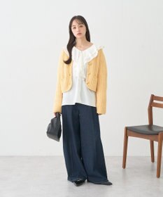 earth music&ecology ラッフルカラーブラウス