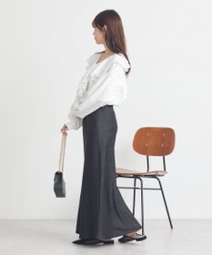 earth music&ecology ラッフルカラーブラウス