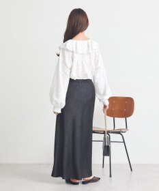 earth music&ecology ラッフルカラーブラウス