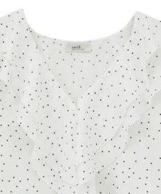 earth music&ecology ラッフルカラーブラウス