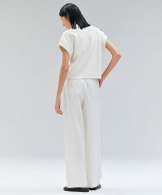 BEIGE， 【セットアップ対応・洗える・Precious 10月号掲載】ZEPHYR / ウールライクタックベルトワイドパンツ