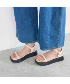 MODE ET JACOMO <noyau>パールデザイン厚底スポーツサンダル