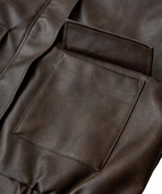 Green Parks ・ＥＬＥＮＣＡＲＥ　ＤＵＥ　合皮ステンカラーブルゾ