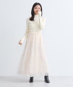 earth music&ecology チュールパールスカート