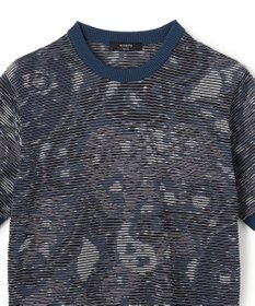 JOSEPH HOMME オリエンタルブラインドジャガード　クルーネック半袖ニットTEE