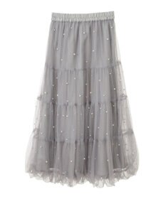 earth music&ecology チュールパールスカート