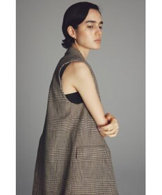 uncrave グレンチェック ジレ