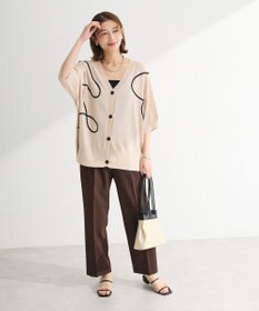 Green Parks 刺繍コードＶネックカーディガン