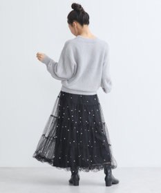earth music&ecology チュールパールスカート