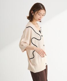 Green Parks 刺繍コードＶネックカーディガン