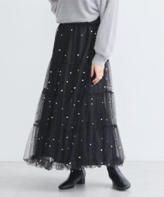 earth music&ecology チュールパールスカート